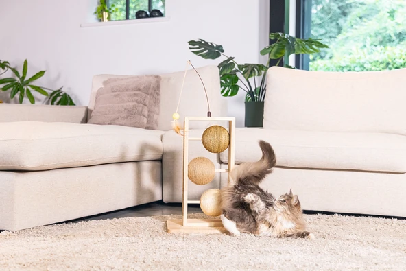Beeztees DBL Kedi Tırmalama ve Oyuncağı, 34,5x29,5x50cm - Resim 8