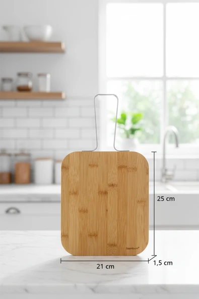 Zoe - Çelik Saplı Kesme Tahtası Küçük