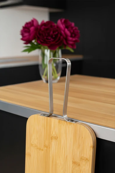 Zoe - Çelik Saplı Kesme Tahtası Büyük - Resim 4