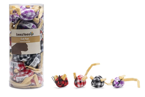 Beeztees Kedi Oyuncağı, Kumaş Fare, Çeşitli Renklerde, 13x3,5x3cm - Resim 6