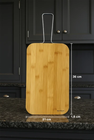 Zoe - Çelik Saplı Kesme Tahtası Büyük - Resim 2