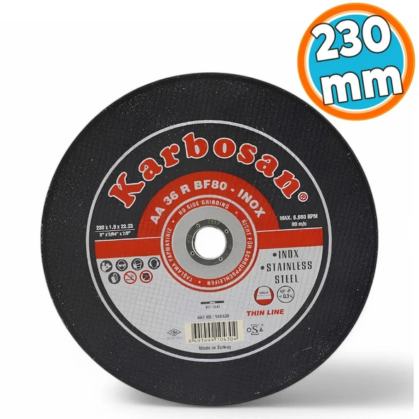 Metal Kesici Taş Disk Taşlama Spiral Demir Kesme Diski 230x1.9x22.23 mm