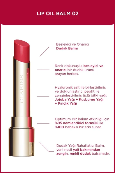 CLARİNS Lip Oil Balm 02 Pitaya 2.9g ürün görseli