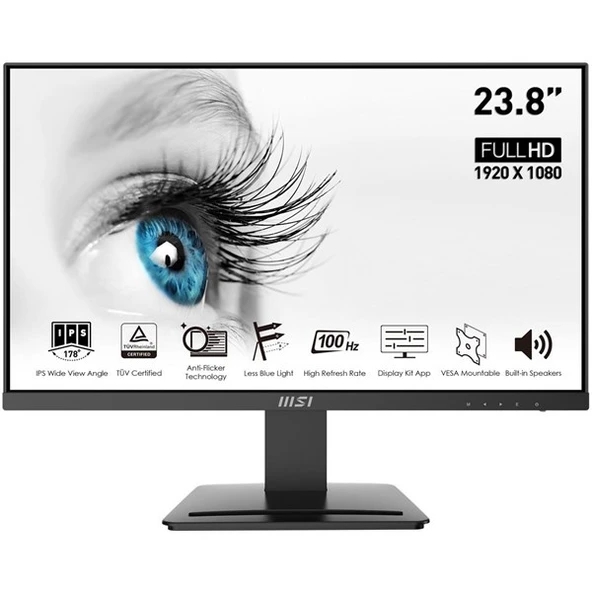 MSI 23.8" IPS MP243X 1MS 100HZ HDMI GAMING MONİTÖR 1920X1080 ürün görseli