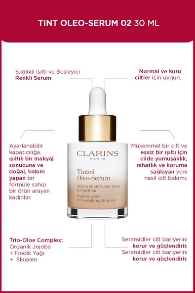 CLARİNS TINT OLEO-SERUM 02 30ML- Renkli Nemlendirici - Resim 2