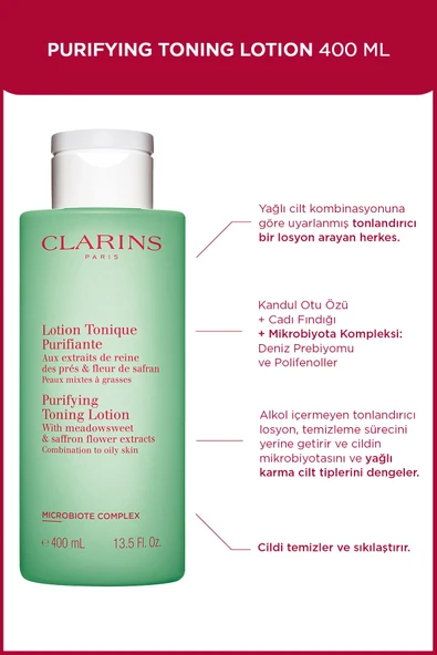 CLARİNS Toning Lotion With Iris 400 ml Yağlı Ciltler Için Tonik ürün görseli