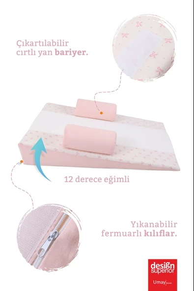 Bebek Reflü Yatağı (Bebepembe) Yıkanabilir Kılıflı, Ortopedik, Ana Kucağı - 2
