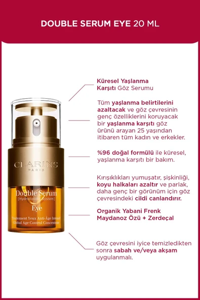 CLARİNS Double Serum Eye 20 Ml Göz Çevresi Serumu ürün görseli