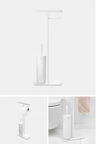 Brabantia Mındset Fresh Whıte Standlı Organizer, Tuvalet Kağıdı Tutucusu Ve Tuvalet Fırçası - Resim 5