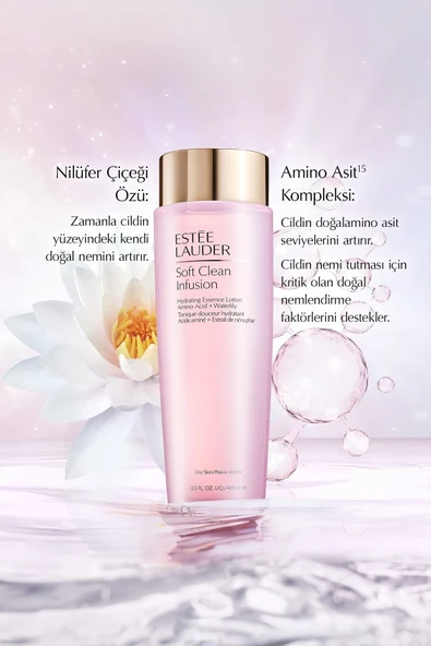 ESTEE LAUDER Losyon - Soft Clean Infusion Kuru Ciltler Için Nemlendirici Bakım Losyonu - 400 ml - 4