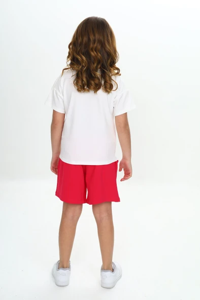 Toontoy Kız Çocuk Çiçek Baskılı Şortlu Takım - 12