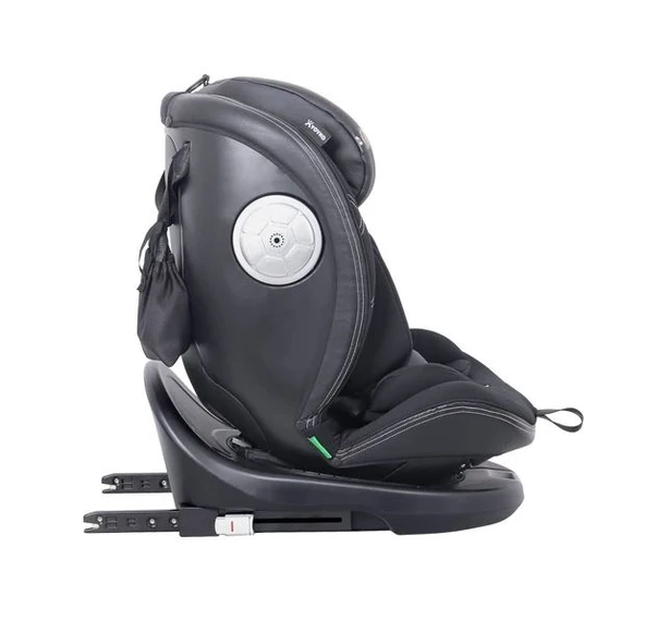 Ultimate 360 ° Dönebilir Yatabilir 0-36 Kg Deri Oto Koltuğu ISOFIX/SIP/LATCH Siyah - 5