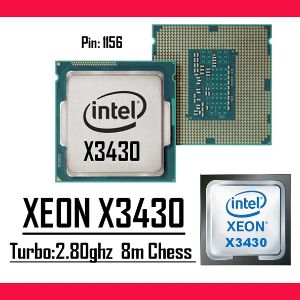 Intel® Xeon® X3430 2.40 Ghz 8mb Cache Lga 1156p Tray Masaüstü Bilgisayar İşlemci