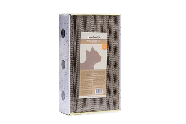Beeztees Yavru Kedi Karton Tırmalama ve Oyuncağı, 25x42x10cm - Resim 7
