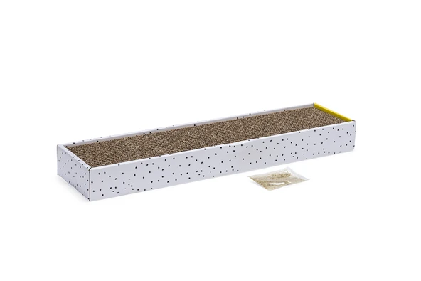 Beeztees Kedi Karton Tırmalama Kutusu ve Kediotu, 47x12,5x4,5cm ürün görseli 1