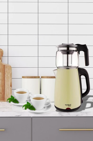 Teatech Cam Demlikli Çay Makinası Su Isıtıcı Kettle - 3