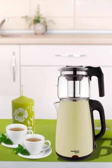 Teatech Cam Demlikli Çay Makinası Su Isıtıcı Kettle - 4