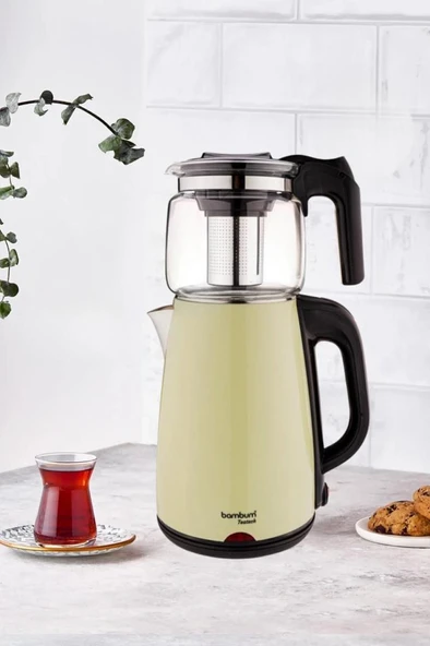 Teatech Cam Demlikli Çay Makinası Su Isıtıcı Kettle - 2