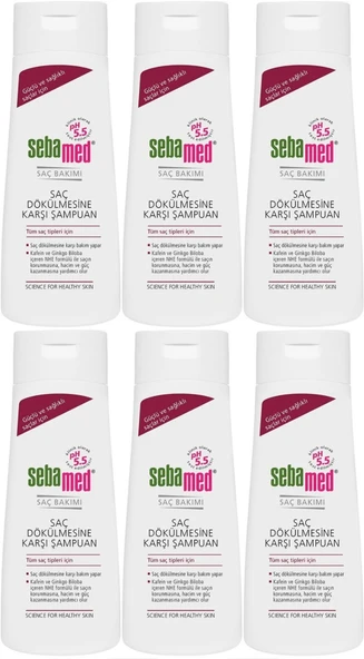 Sebamed Şampuan 200ML Saç Dökülmesine Karşı (Tüm Saç Tipleri için) (6 Lı Set)