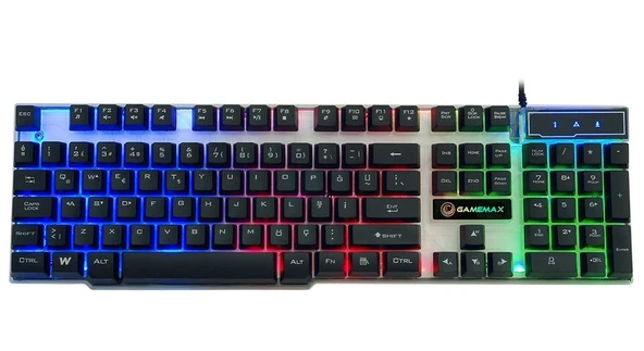 GAMEMAX FK-G508QU IŞIKLI KLAVYE SİYAH TUŞ