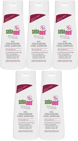 Sebamed Şampuan 200ML Saç Dökülmesine Karşı (Tüm Saç Tipleri için) (5 Li Set)