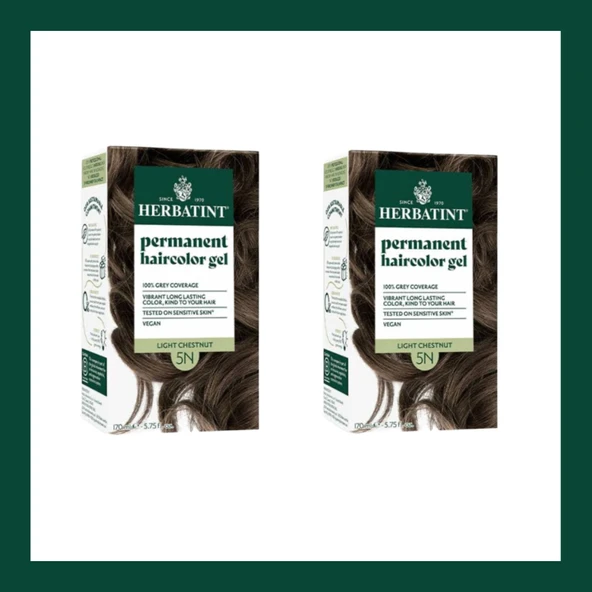 Herbatint Permanent haircolour gel 5N Light Brown 170 X 170ML 2Lİ ürün görseli