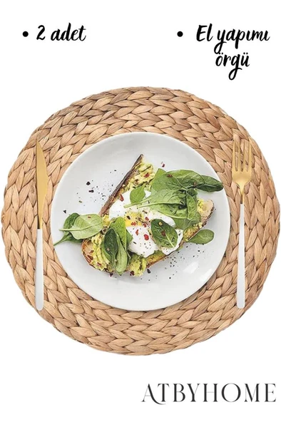 Hasır Supla Su Sümbülü El Yapımı Örme Amerikan Servis 37 Cm
