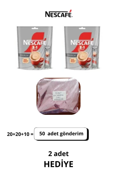 Nescafe 2si 1 Arada Şekersiz 48'li Kutu