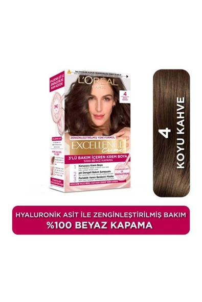 L'Oreal Paris L'Oréal Paris Excellence Creme 4 Koyu Kahve Saç Boyası