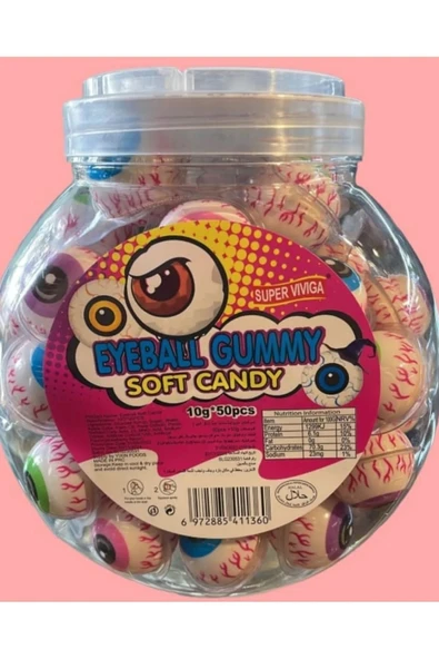 eyeball gummy balls Trol Göz Jelibon 50x10G