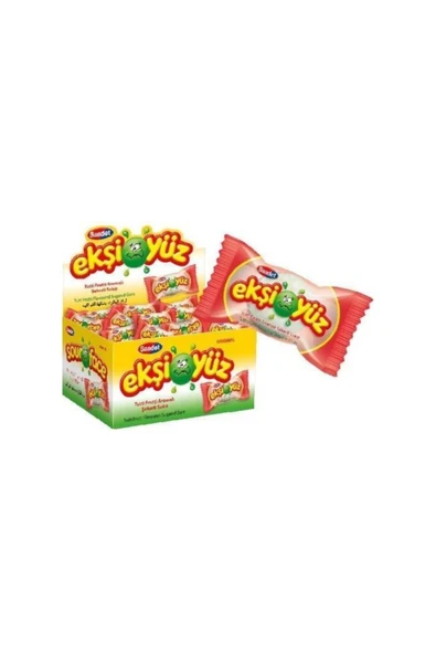 SAADET Ekşiyüz Sakız 100 Adet Tutti Fruitti 3 Paket - 3