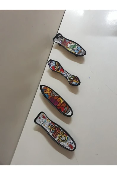 burak toys 4 Adet Parmak Kaykay - 4'lü Kay Kay Seti El Oyuncağı - 3