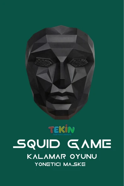 K.Miracles Squid Game Kalamar Oyunu Yüz Maskeleri Kare Üçgen Daire Yönetici Set - Al2725 - 3