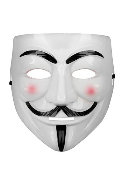 Toptan Bulurum Beyaz Renk Pembe Yanaklı Ithal V For Vendetta Maskesi