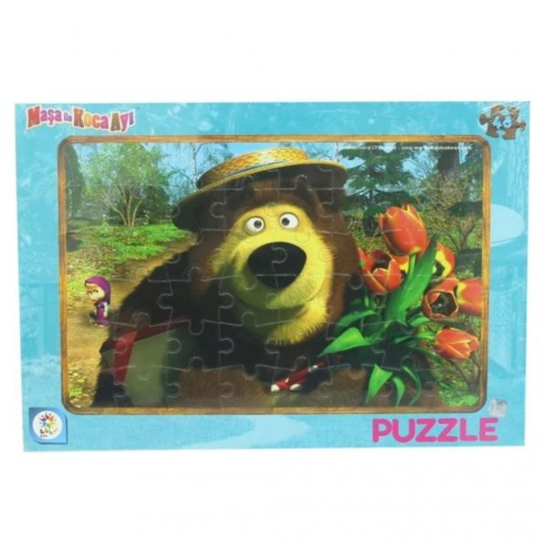 MS7538 MASHA KOCA AYI 48 PARÇA FRAME PUZZLE (2ASORTİ)