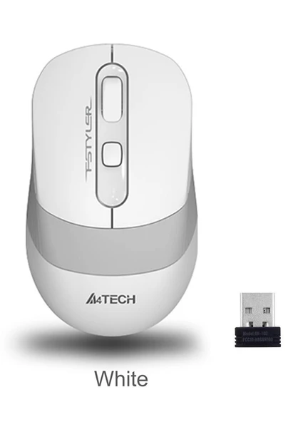 A4 Tech Fg10 Beyaz Nano Kablosuz Optik 2000 Dpı Mouse - Resim 2