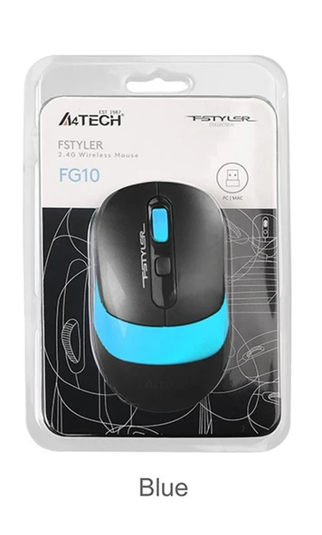 A4 Tech Fg10 Mavi Nano Kablosuz Optik 2000 Dpı Mouse ürün görseli