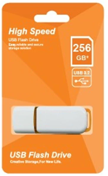 Elba 256GB Plastik Beyaz-Turuncu 3.2 USB Flash Bellek
