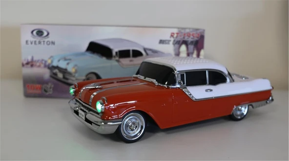 EVERTON RT-1954 Turuncu Arabalı Bluetooth Fm-Usb-Tf-Aux Şarjlı Nostaljik Radyo - 2