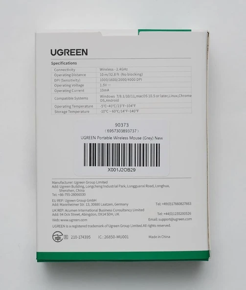 Ugreen MU001 Kablosuz Optik Mouse Teşhir - 3