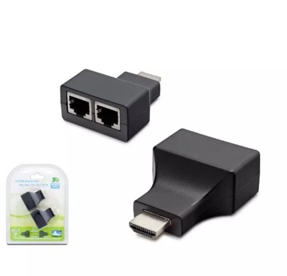 HADRON HDX1298 HDMI EXTENDER BY CAT5-6 30M SİYAH
