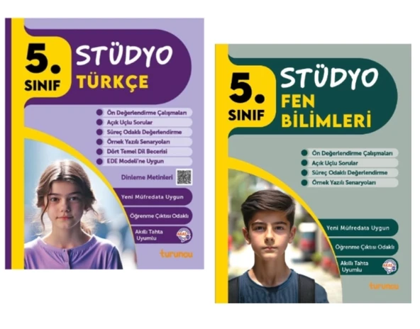 TUDEM YAYINLARI 5.SINIF STÜDYO TÜRKÇE - FEN BİLİMLERİ 2'Lİ SET
