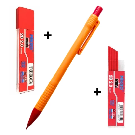 2.0 Mm kırmızı Kalın Uçlu Versatil Kalem 1 Adet Ve 2.0 Mm Kalın Uç kırmızı 2 paket - 5