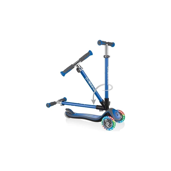 Globber Elite Deluxe Işıklı Scooter - Lacivert - 2