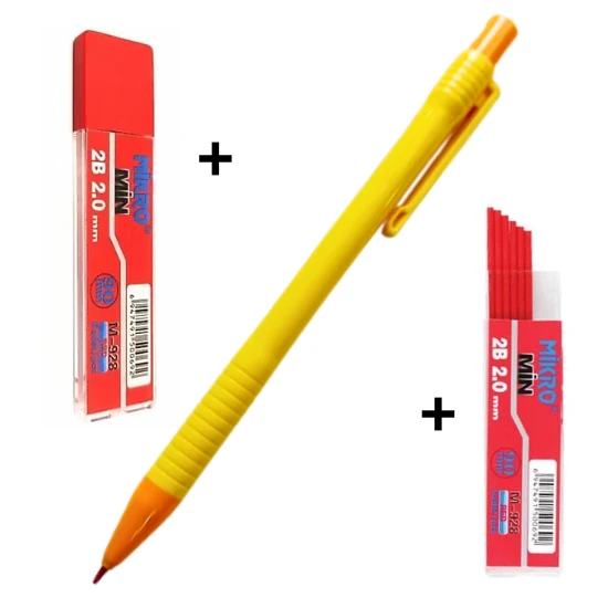 2.0 Mm kırmızı Kalın Uçlu Versatil Kalem 1 Adet Ve 2.0 Mm Kalın Uç kırmızı 2 paket - 3