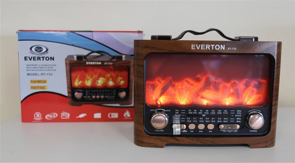 Everton Rt-733 Bluetooth Fm-Usb-Tf-Aux Şarjlı Nostaljik Radyo