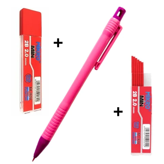 2.0 Mm kırmızı Kalın Uçlu Versatil Kalem 1 Adet Ve 2.0 Mm Kalın Uç kırmızı 2 paket - 7