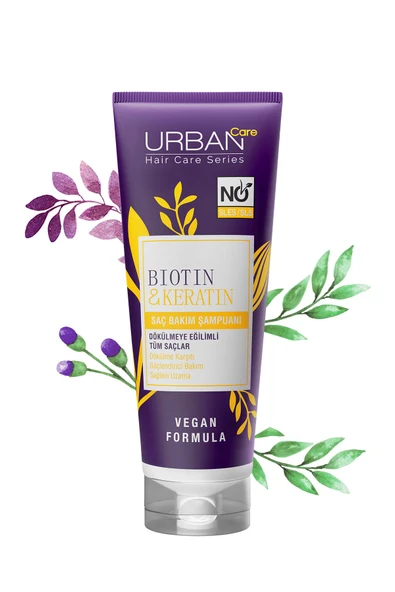 URBAN CARE Biotin & Keratin Saç Bakım Şampuanı -250ml-sülfatsız - 3