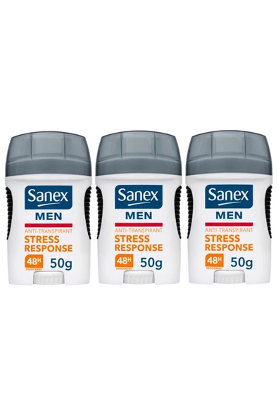 SANEX Men Stick Stress Response Anti-transpirant 50 Gr X 3 Adet - Ferahlatıcı Etki