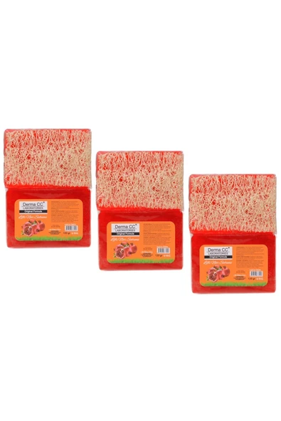 DERMA CC LABORATORIES Doğal Kabak Lifli EL YAPIMI Sabun 120gr X 3 Adet - NARLI